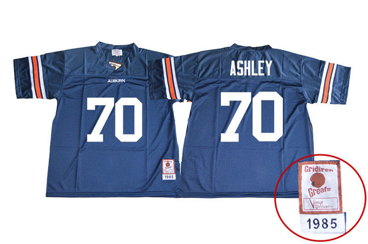1985 Throwback Youth #70 Calvin Ashley Auburn Tigers College Football Jerseys Sale-Navy - Click Image to Close